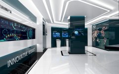 奧博企業(yè)展廳產(chǎn)品展示設計效果圖